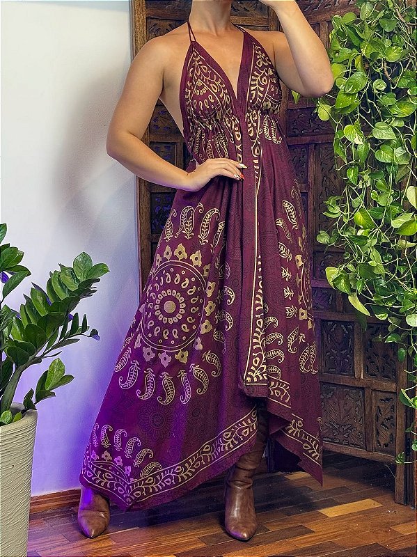 Vestido Yuna | Bordô 2
