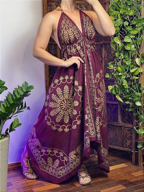 Vestido Yuna | Bordô 3