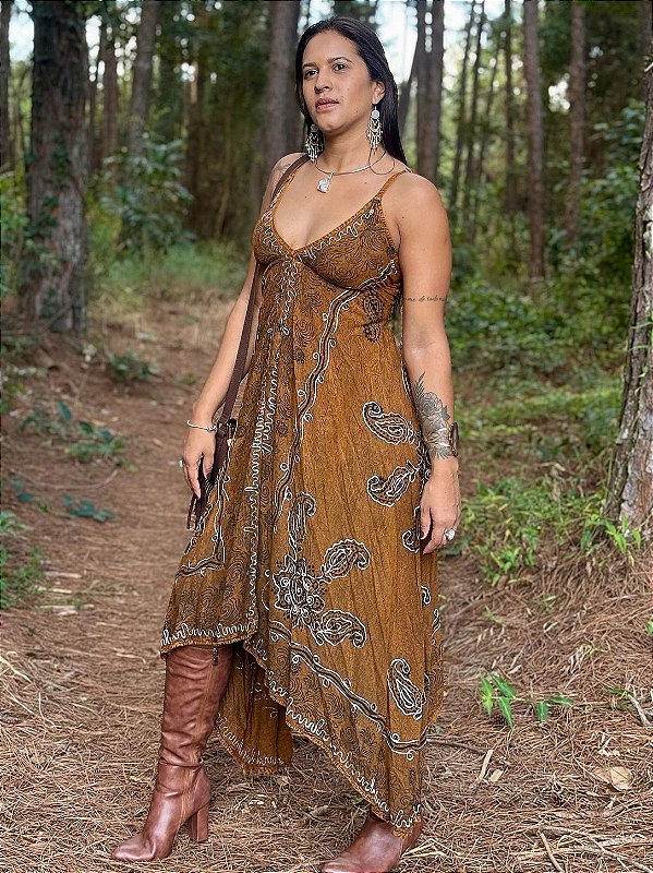 Vestido Tribal | Ferrugem (bazar)