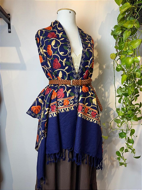 Pashimina Bohemian | Azul Marinho