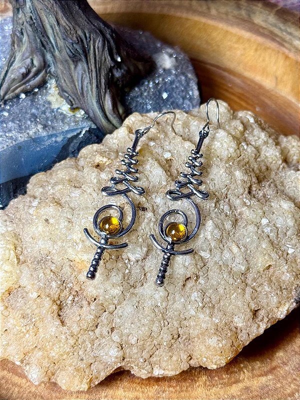Brinco Unalome | Amarelo