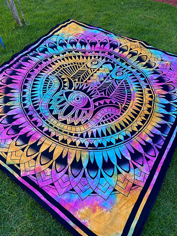 Colcha Indiana Casal | Hamsá Tie Dye