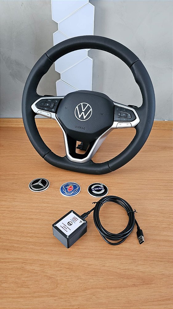 Volante Multifuncional - Conjunto Logotipos (Scania/Volvo/Mercedes/Volks)