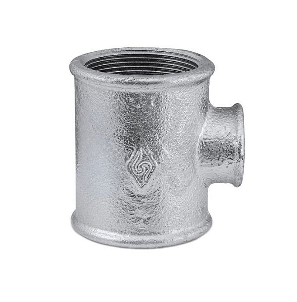 TEE DE REDUÇÃO GALVANIZADO 2.1/2" x 1"