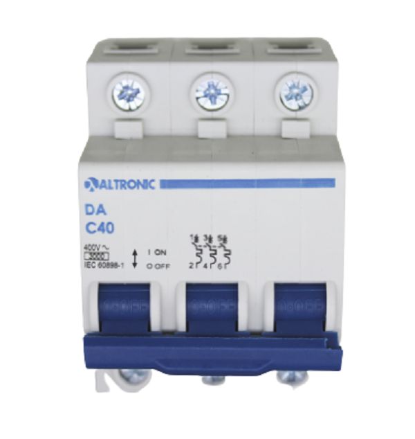 DISJUNTOR 3P TRIPOLAR - 40A - CURVA C - 3KA TRON