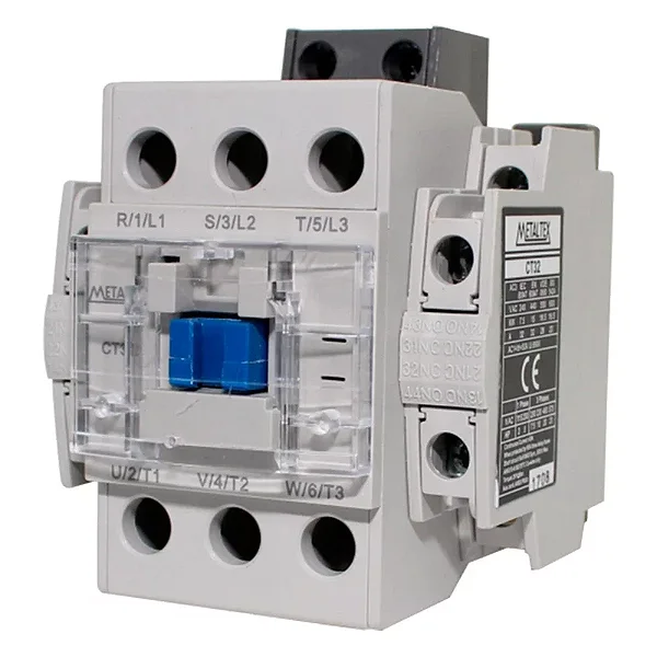 CONTATOR TRIPOLAR 32A 2NA+2NF AC3 220VCA METALTEX
