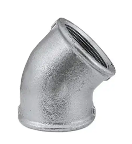 COTOVELO (JOELHO) GALVANIZADO 4" x 45°