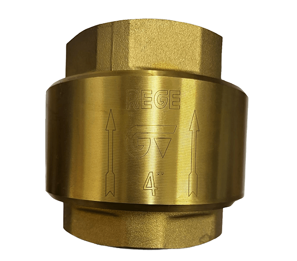 VALVULA RETENÇÃO LATAO BSP NBR MOLA INOX 4" GENEBRE