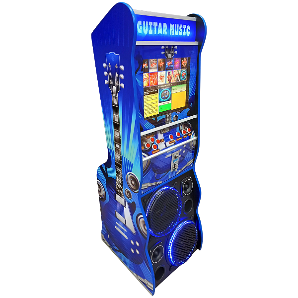 Máquina de Música Jukebox: Tela 17 Polegadas G Azul ( Comercial )