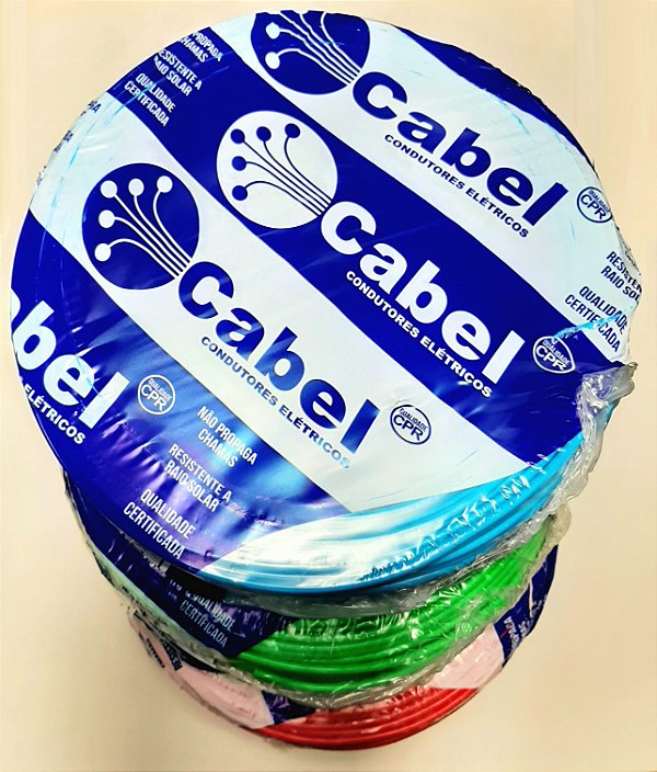 CABO FLEXÍVEL 2,5 MM2 – ROLO 100 M -ANTICHAMA – 450-750V (DIVERSAS CORES) – CABEL