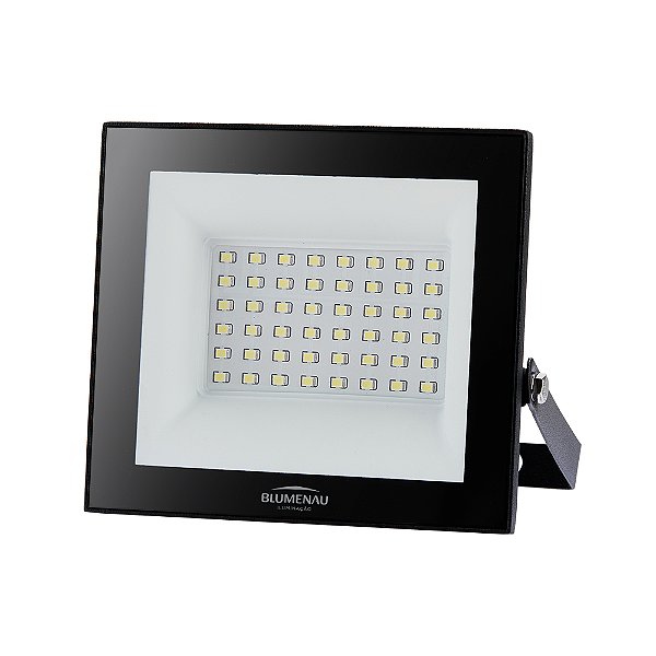 REFLETOR LED PLAY 50W / 100W IP66 ALUMINIO QUADRADO BIVOLT 6.500K - PRETO