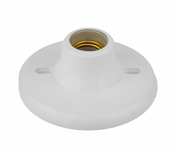 PLAFONIER SOQUETE E27 PARA LAMPADAS DE BULBO - BRANCO