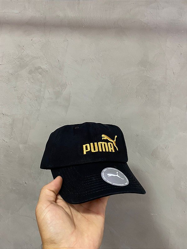 BONÉ PUMA PRETO/DOURADO