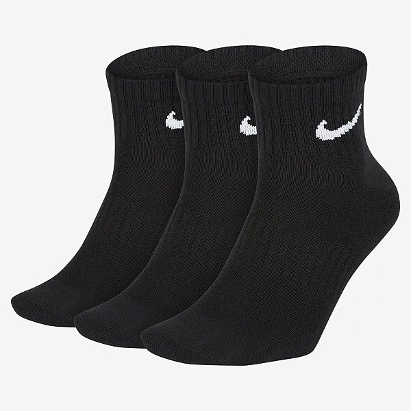 MEIA NIKE EVERDAY PRETA (3 PARES)