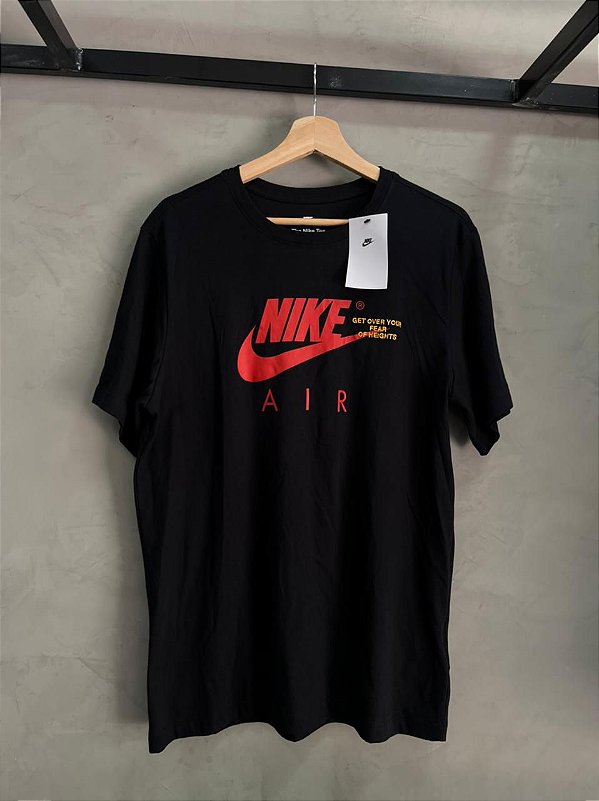 CAMISETA NIKE AIR ( PRETA/VERMELHO)