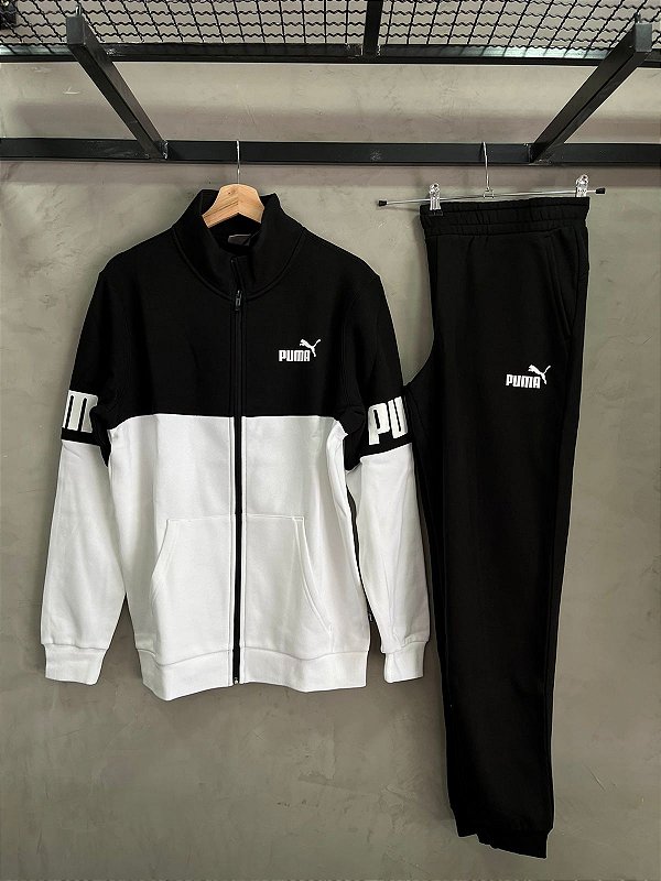 CONJUNTO PUMA POWER (PRETO/BRANCO)