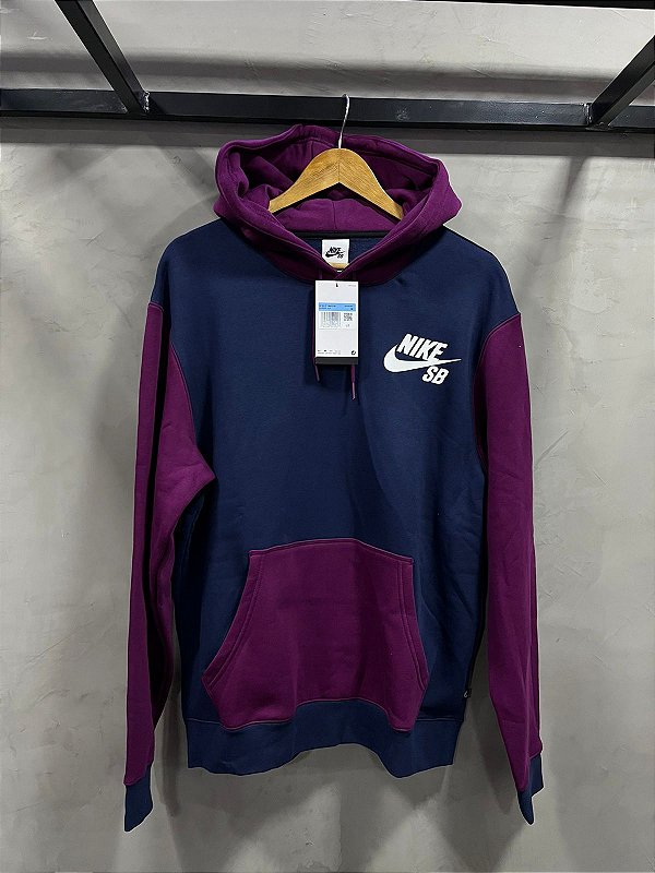 MOLETOM NIKE SB (AZUL MARINHO/ROXO)