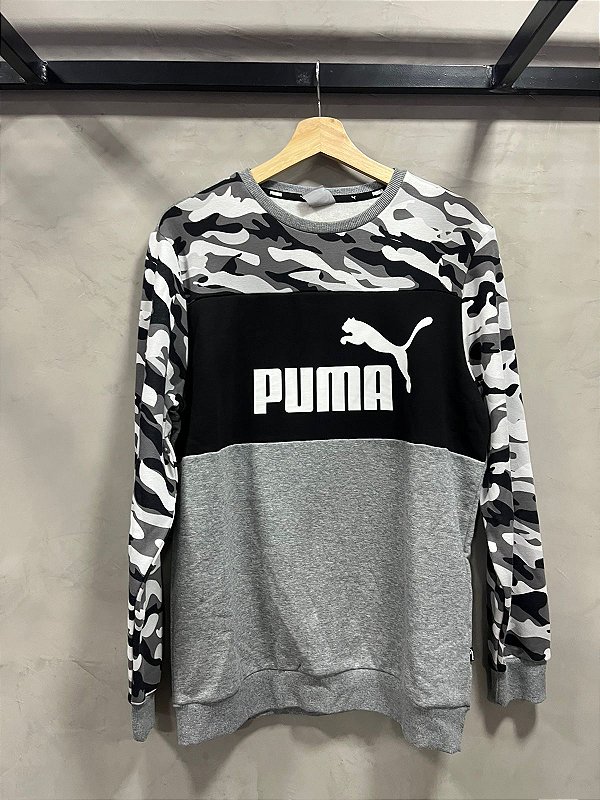 MOLETOM PUMA CAMUFLADO (CINZA)