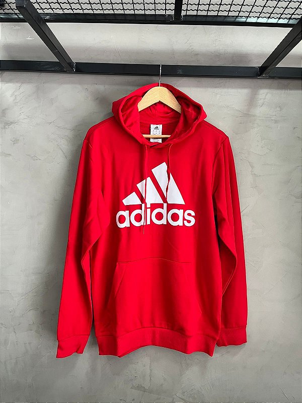 MOLETOM ADIDAS VERMELHO ( COM CAPUZ)