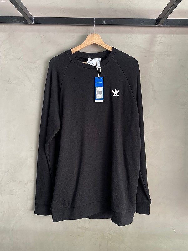 MOLETOM ADIDAS ORIGINALS PRETO(SEM CAPUZ)