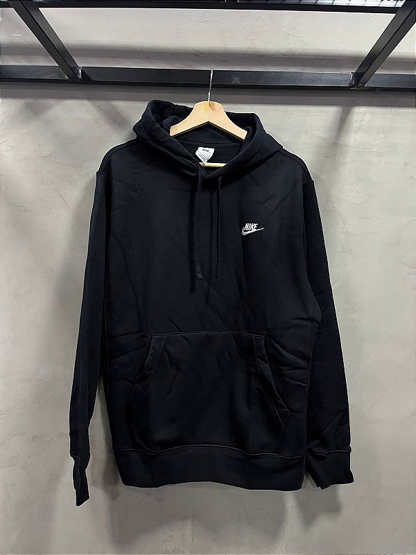 Moletom Nike Sportwear Club fechado - preto