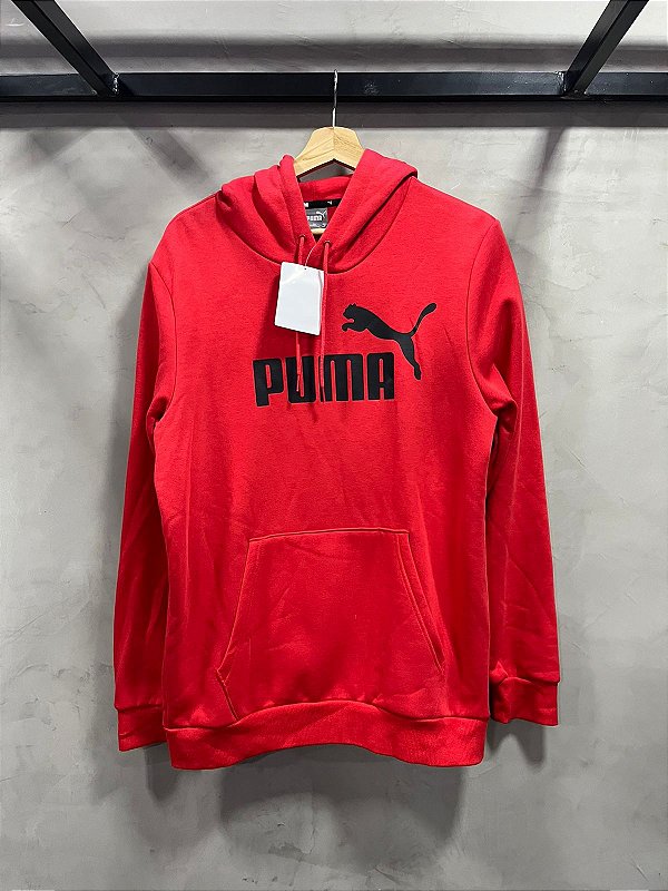 MOLETOM PUMA VERMELHO(COM CAPUZ)
