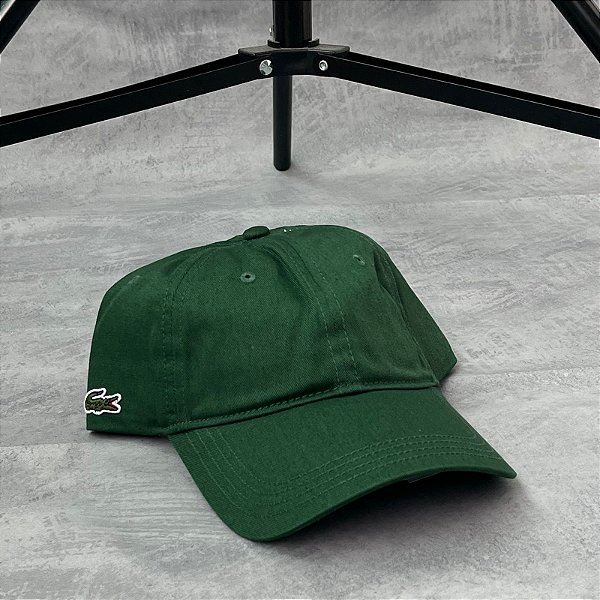BONÉ LACOSTE GARBADINE VERDE