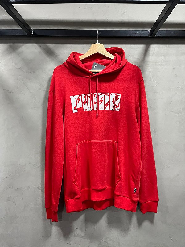 MOLETOM PUMA (VERMELHO/BRANCO)