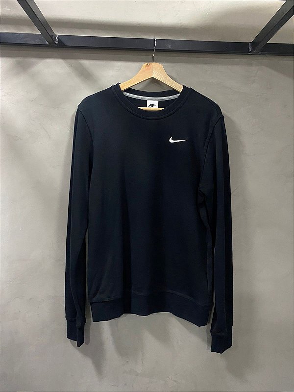 MOLETOM NIKE MINI SWOOSH PRETO(SEM CAPUZ)