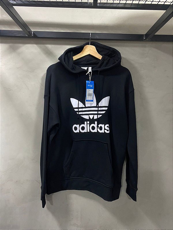MOLETOM ADIDAS ORIGINALS PRETO(COM CAPUZ)