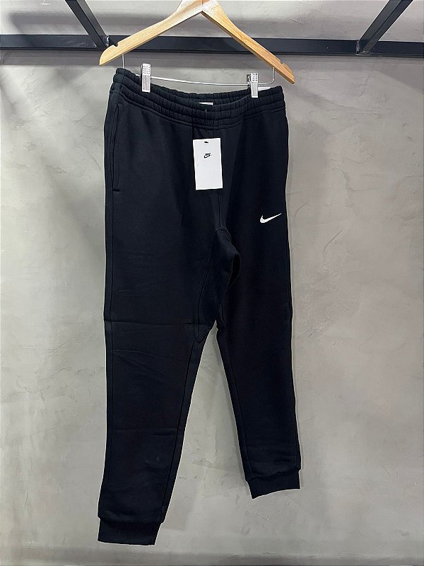 CALÇA NIKE MINI SWOOSH MOLETOM PRETA