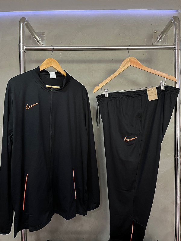 CONJUNTO NIKE DRI-FIT 2020 (PRETO/LARANJA)