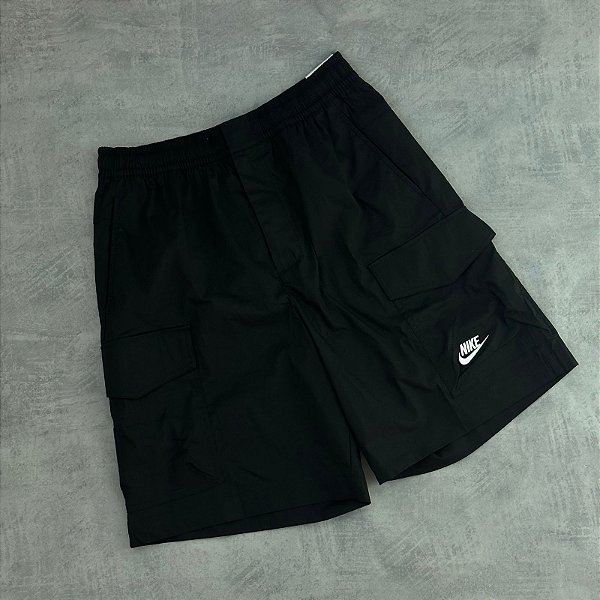 BERMUDA NIKE CARGO PRETO
