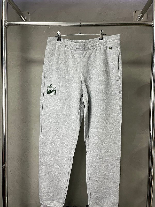 CALÇA LACOSTE MOLETOM CINZA - XH8666-23-CCA