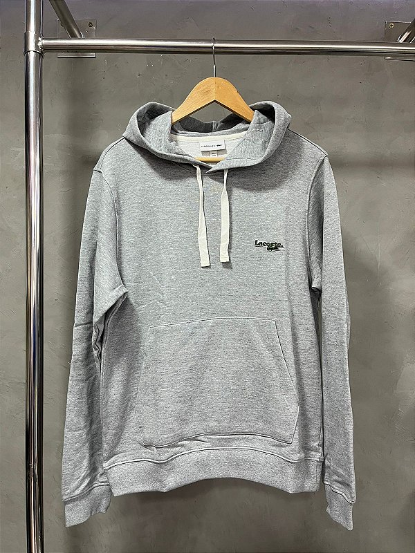 MOLETOM LACOSTE FLEECE COM CAPUZ