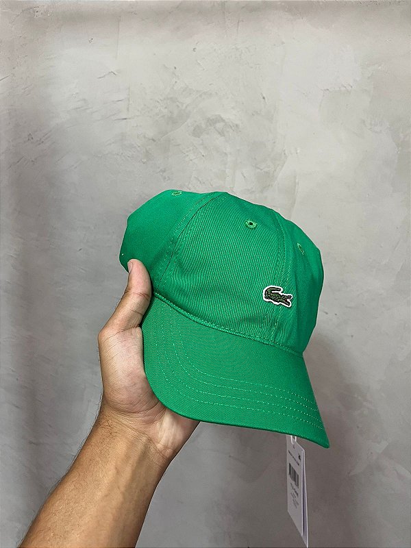 BONÉ LACOSTE MINI CROCO VERDE CLARO