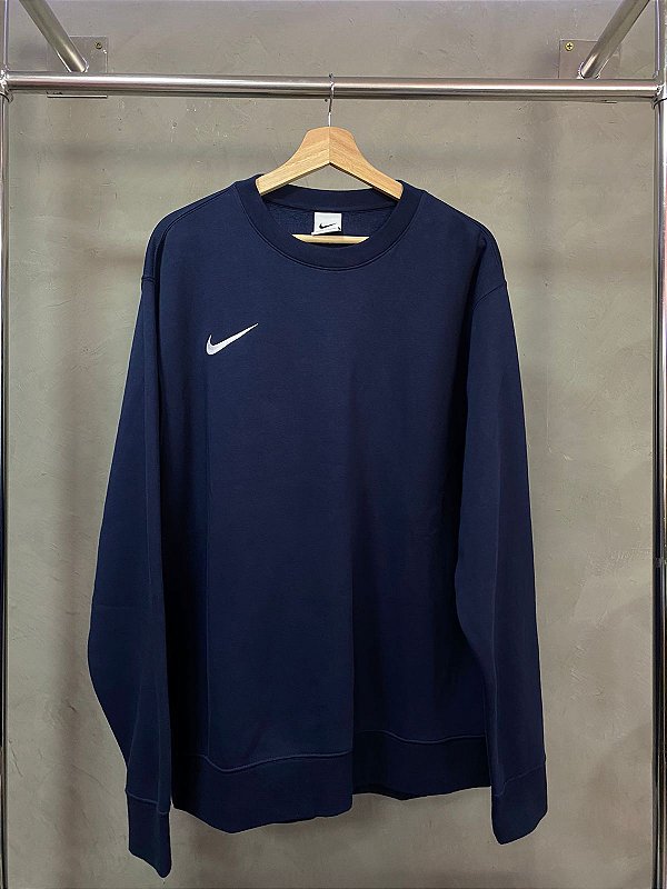 MOLETOM NIKE GOLA CARECA AZUL MARINHO