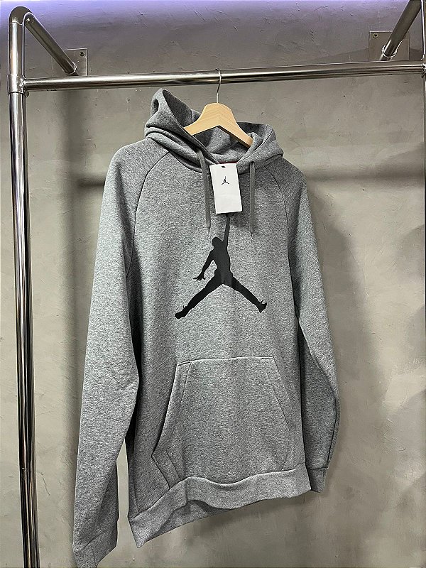 MOLETOM JORDAN LOGO CINZA