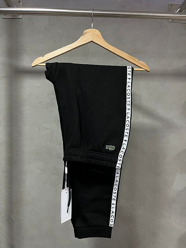CALÇA LACOSTE FAIXA PRETA