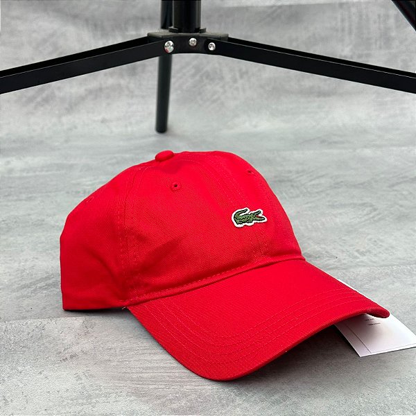 BONÉ LACOSTE MINI CROCO VERMELHO