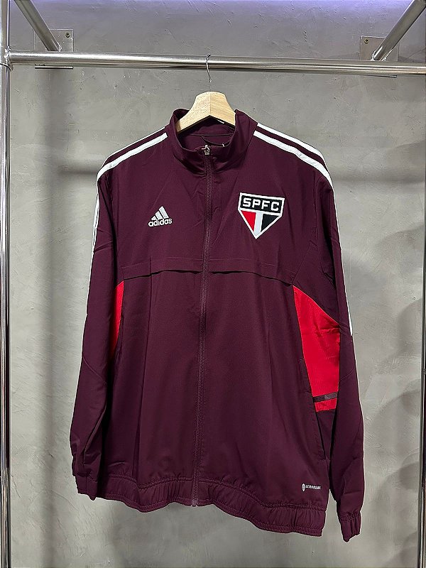 Jaqueta São Paulo Adidas Masculina Pré jogo 2022 VINHO