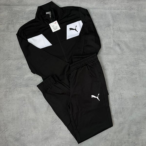 Conjunto Puma Tracksuit Preto+branco 585838-01