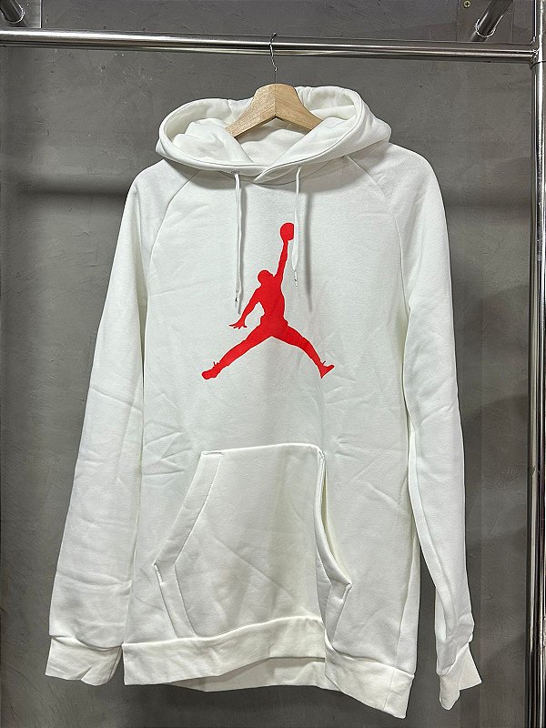 MOLETOM JORDAN PULLOVER (BRANCO/LARANJA)
