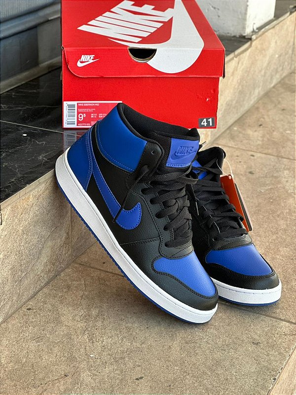 Tênis Nike Ebernon mid (preto/azul)