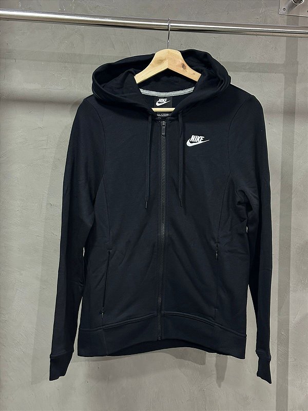 JAQUETA NIKE SPORTWEAR PRETO ZIPER (feminino)