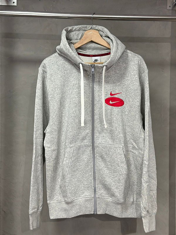 MOLETOM NIKE SPORTWEAR DOUBLE SWOOSH CINZA