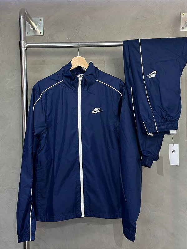 CONJUNTO NIKE TRACK AZUL MARINHO IMPERMEÁVEL
