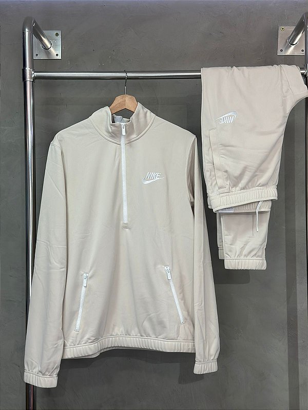 Conjunto Nike 1/4 zip creme