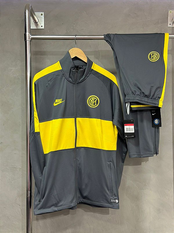 Tracksuit inter Milão (cinza/amarelo)