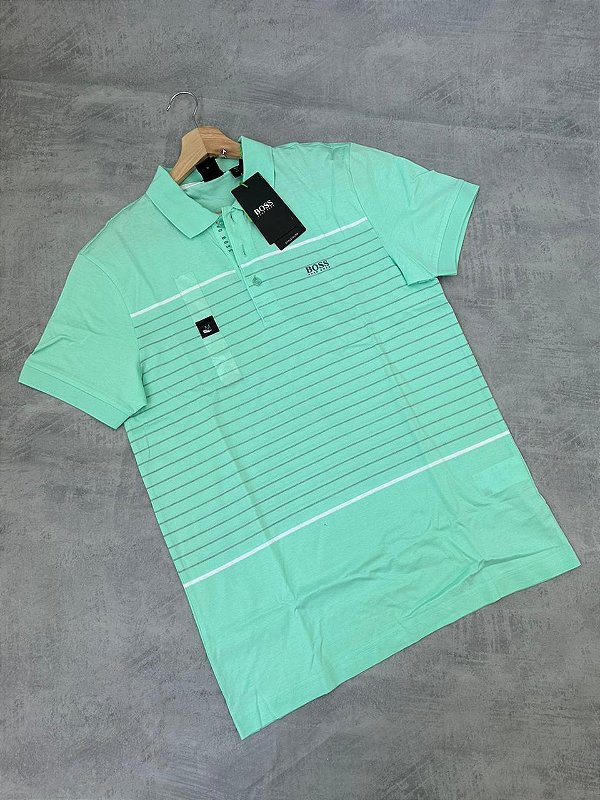 POLO HUGO BOSS LISTRADA (ESMERALDA)